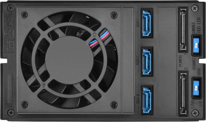 Actual product image Silverstone SST-FS303-12G - 3 Bay Aluminium Trayless Hot Swap Mobile Rack Backplane with Fan and Loc (3.5")