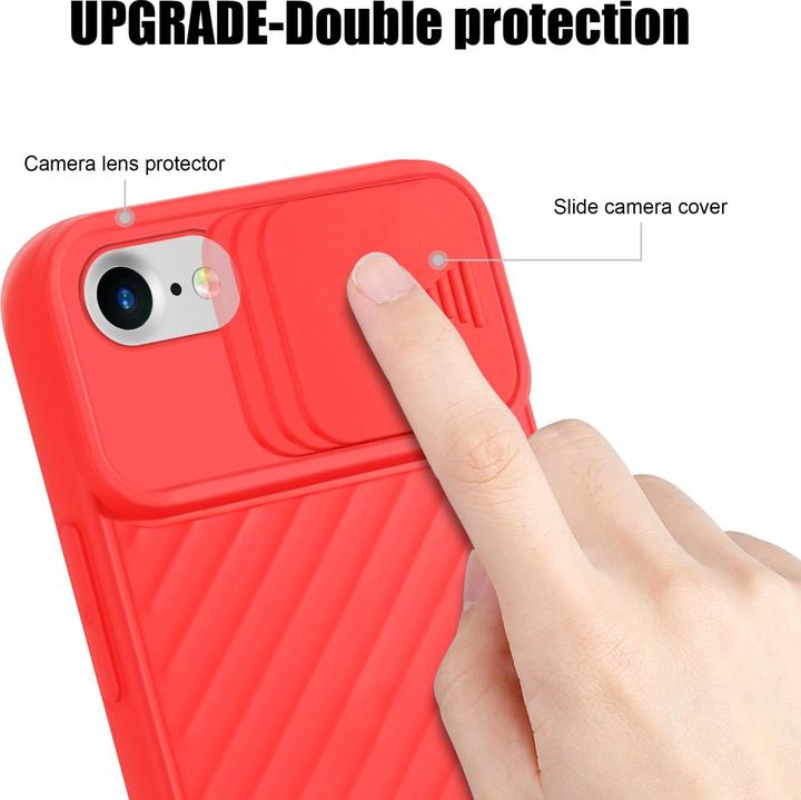 Immagine prodotto Cadorabo Cover in TPU con protezione della fotocamera (Apple iPhone 7, Apple iPhone SE (seconda generazione))