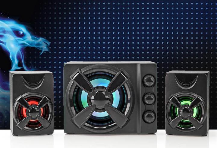 Actual product image Nedis Gaming Speaker | Speaker Channels: 2.1 | Power Supply via USB | 3.5 mm Plug | 33