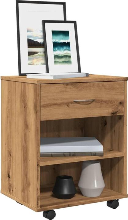 Actual product image VidaXL Rollcontainer Rollschrank Bürocontainer Büroschrank Schrank Artisan-Eiche (46 x 36 x 59 cm)