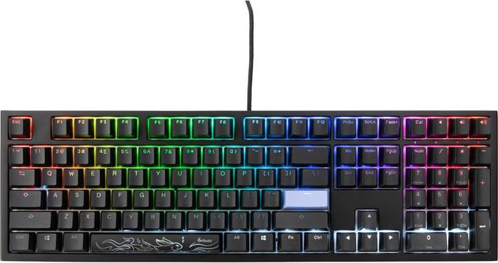 Actual product image Ducky Shine 7 PBT Gaming Keyboard, MX-Red, RGB LED - blackout (US) (US, Cable)