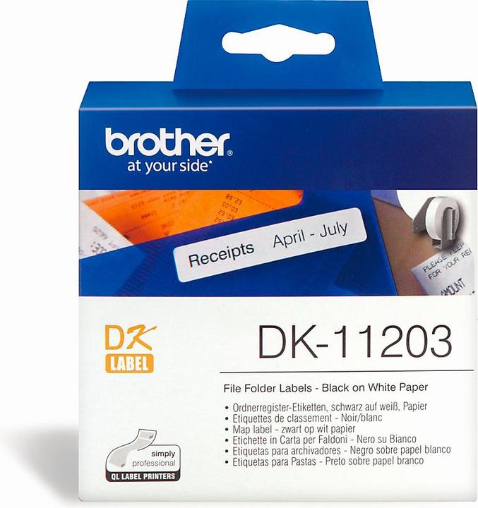 Actual product image Brother DK-11203 File folder labels