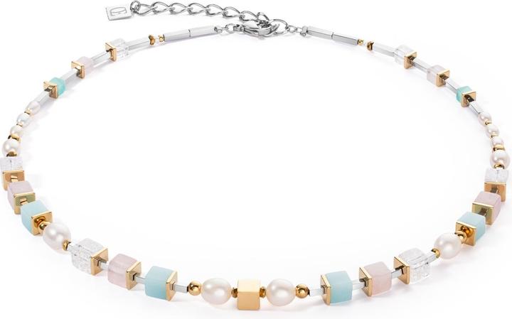 Produktbild Coeur de Lion Classic Romantic Cubes & Pearls Bicolor (Edelstahl, 42.5 cm)