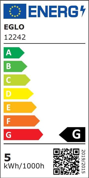 Etichetta energetica EGLO Illuminante (E27, 4.90 W, 360 lm, 1 x, G)