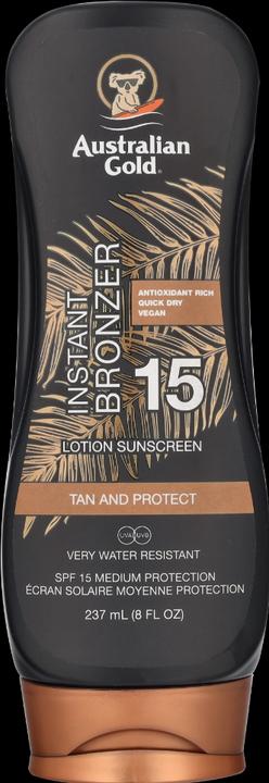 Australian Gold Lotion avec agent bronzant (Lotion solaire, SPF 15, 237 ml)