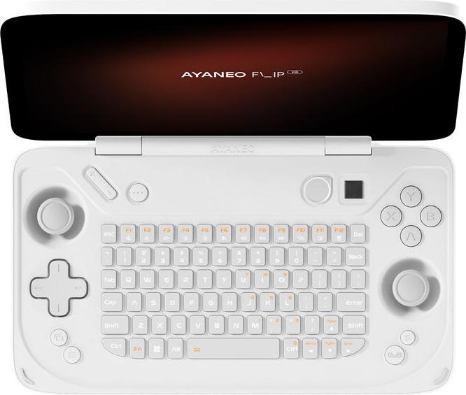 Produktbild Ayaneo Flip KB Handheld Konsole, AMD Ryzen 8840U, 16 GB LPDDR5X, 512 GB SSD - Milky White