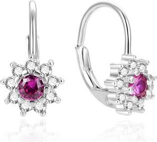 Produktbild Beneto Glittering silver earrings with zircons AGUC1268DL (L)