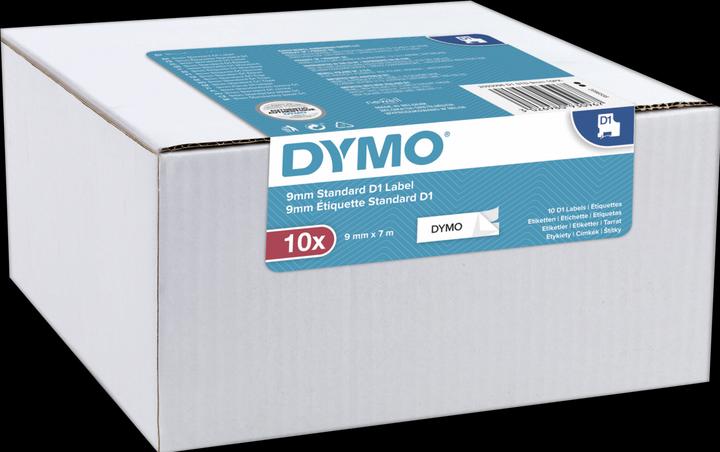 Produktbild Dymo 1x10 D1 Schriftband 9mmx7m auf (0.90 cm, Weiss)