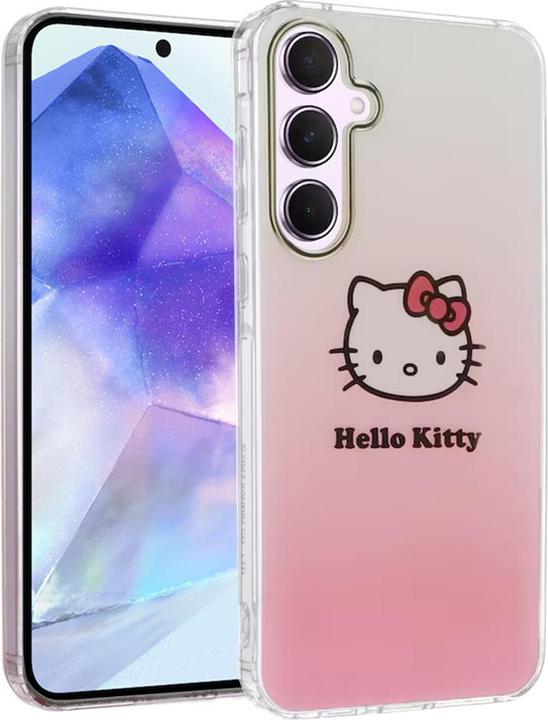Immagine prodotto Hello Kitty HKHCSA55HDGKEP A55 A556 różowy/rosa hardcase IML Gradient Electrop Kitty Head (Samsung Galaxy A55)