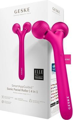 Konjac Sponge Roller soniczy do twarzy 4w1 Geske z Aplikacją (magenta)