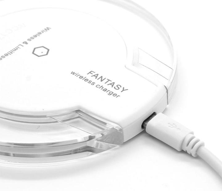 Image du produit PhoneLook Station de charge sans fil Qi Chargeur wireless transparent Fantasy pour Smartphone Verre/- (5 W)