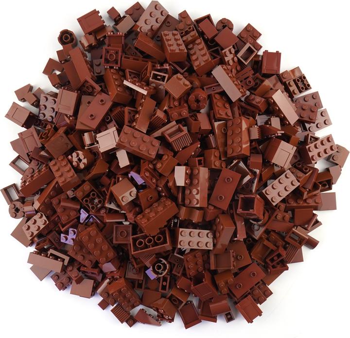 Immagine prodotto LEGO Pietre marroni miste - 50 pezzi - Miscela di mattoni marroni - NUOVO (Accessori LEGO)