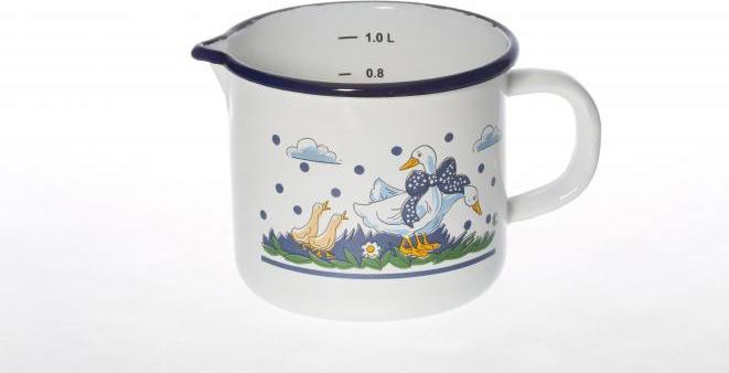 Actual product image Krüger Milk pot with spout 'Luck of the goose (14 cm, Milk pan, Enamel)