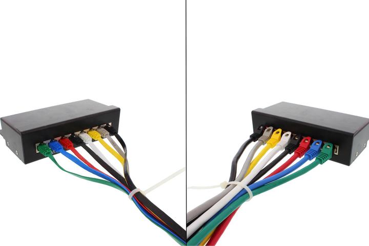 Actual product image InLine 3m patch cable flat, U/UTP, Cat.6 (U/UTP, CAT6, 3 m)