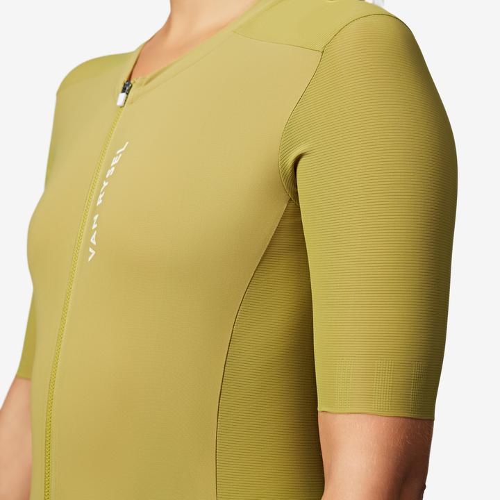 Actual product image Van rysel Radtrikot Rennrad kurzarm Sommer Unisex Racer 2 Khaki (XS)