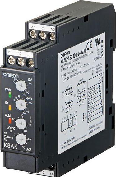 Image du produit Omron Industrial Automation Monitoring relay 22.5mm 0.1 to 8A SPDT