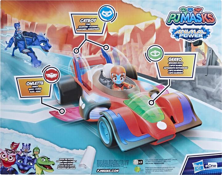Produktbild PJ Masks Animal Power Blitz-Flitzer Vorschulspielzeug, verwandelbares Auto mit Lichtern und Geräusch