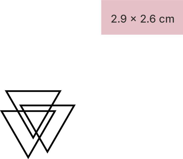 Produktbild minink Temporäres Tattoo – Drei Dreiecke