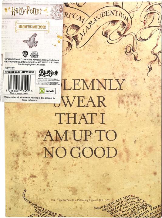 Produktbild Blue Sky Harry Potter bloc-notes magnétique A5 Marauders Map (carton de 6) (A5, Liniert)