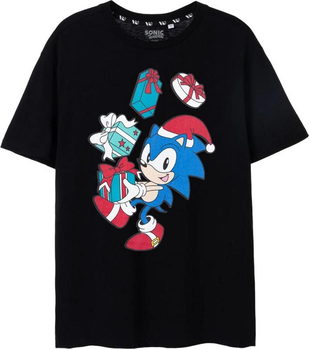 Actual product image Sonic The Hedgehog Mens Present Christmas T-Shirt (3XL)