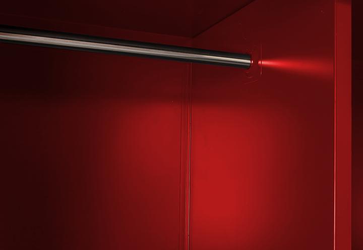 Image du produit Jet-Line Armoire de classement Omsk rouge-gris foncé avec penderie (90 x 45 x 185 cm)
