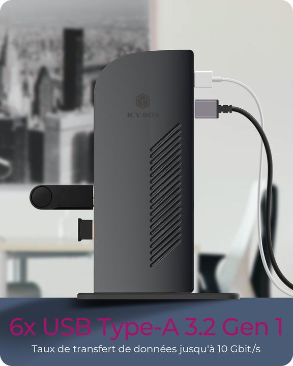 Immagine prodotto Icy Box Ib-Dk2242ac (USB-B, 9 Porti)