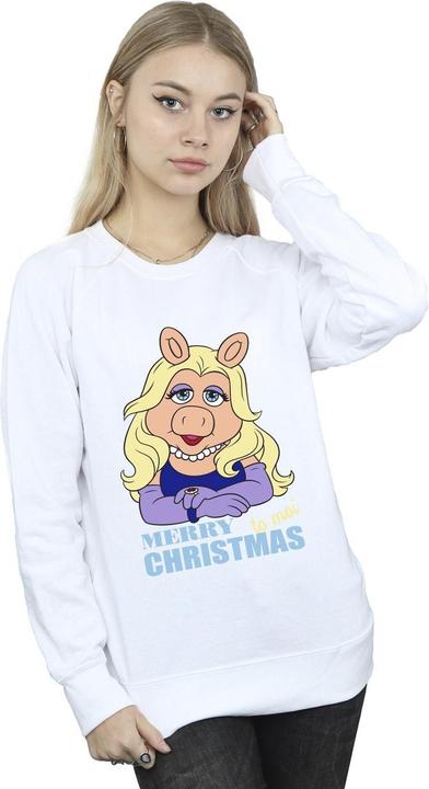 Actual product image Disney Womens/Ladies Muppets Miss Piggy Queen of Holidays Sweatshirt (M)