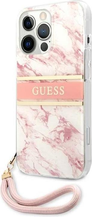Image du produit Guess Couverture rigide Marble Stripe avec sangle (Apple iPhone 13 Pro Max)