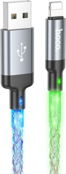 Produktbild Hoco Cable cable USB A to Lightning 2,4A U112 1 m gray (1 m, USB 3.0)