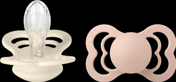 Actual product image Bibs Supreme silicone dummy (pack of 2), Blush & Ivory (size 2, 6-36M) (2 x, 6 - 12 M.)
