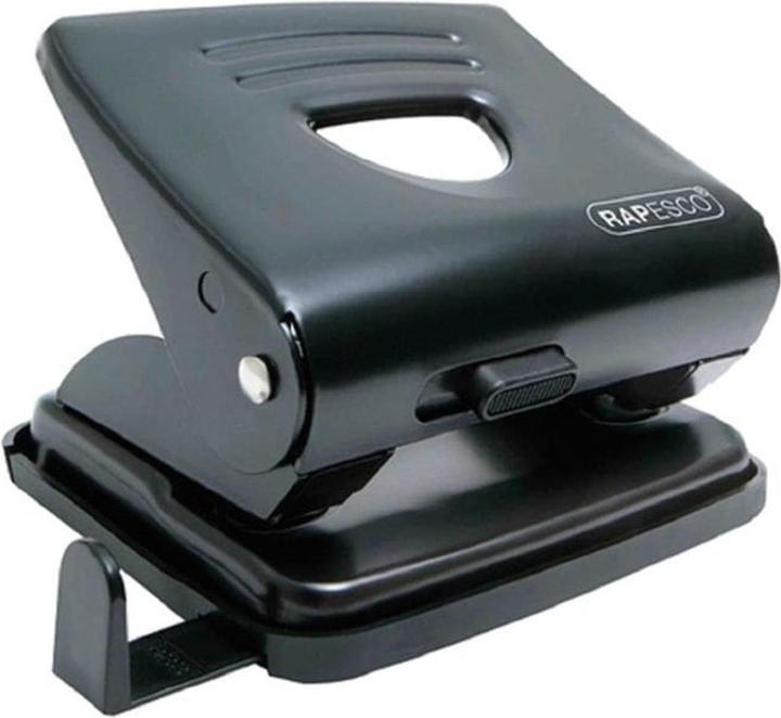 Image du produit Rapesco 1030 825 Perforateur métallique 2 trous, capacité de perforation 25 feuilles, noir