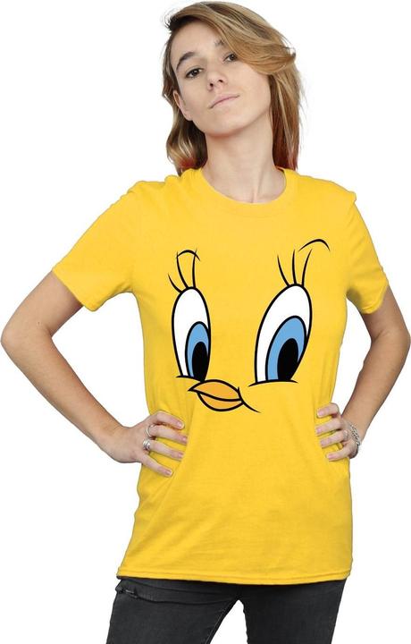 Immagine prodotto Looney Tunes Tweety Pie Face Maglietta Ampia Donna (XXL)