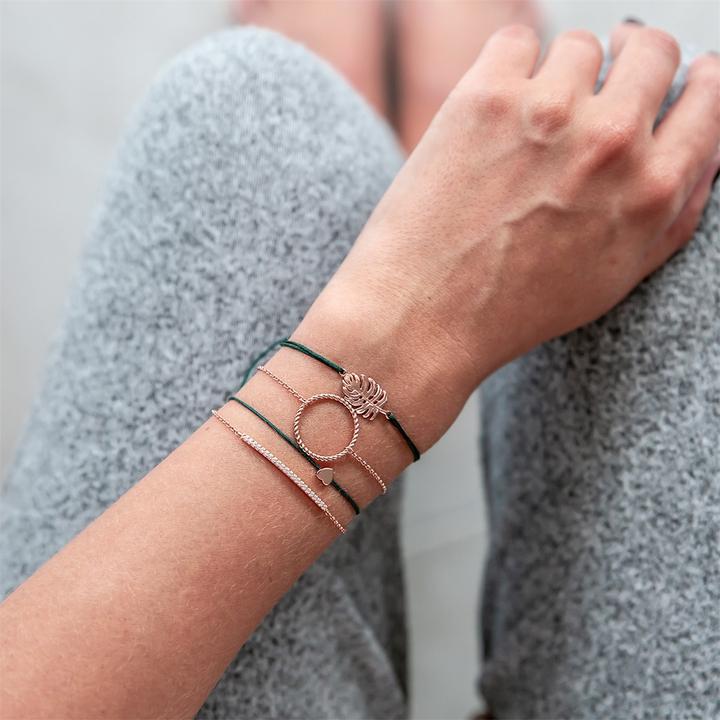 Produktbild Glanzstücke München Damen Herz Sterling Silber roségold 15,0 - 22,0 cm, flexibel einstellbar - 10108 (22 cm, Sterling Silber)
