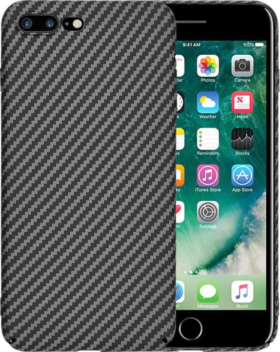 Immagine prodotto Techsuit - Carbonite FiberShell - iPhone 7 Plus / iPhone 8 Plus - Black (Apple iPhone 8 Plus, Apple iPhone 7 Plus)