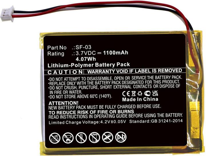 Actual product image CoreParts Battery for Sony DAB Digital (1100 mAh)