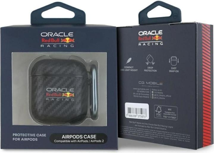 Actual product image Red Bull Case PU Carbon Logo for AirPods 1/2 black (Headphone bag)