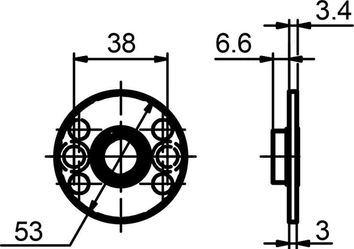 Produktbild Glutz Piatto Schlüsselrosette 51024 innen (Türrosette)