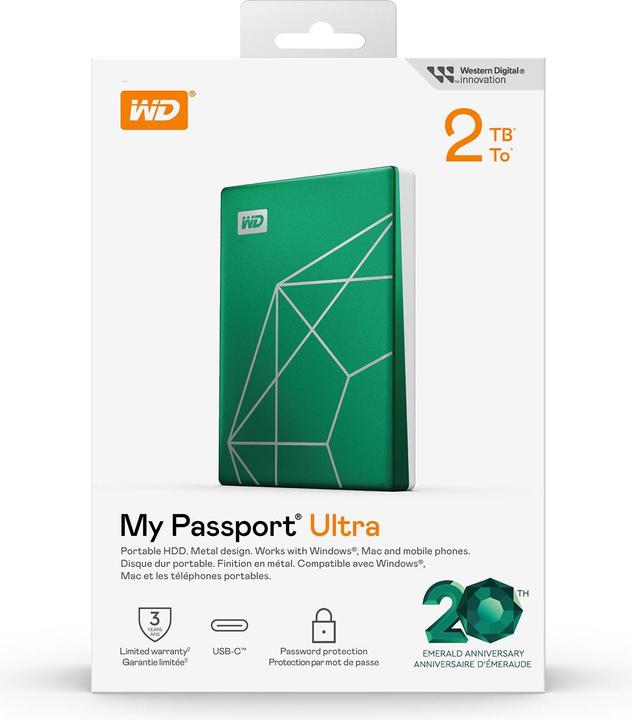 Image du produit WD My Passport Ultra 20th Emerald Anniversary Edition (2 To)