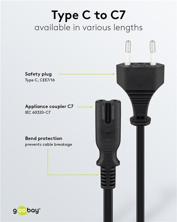 Actual product image Goobay Euro connection cable (3 m)