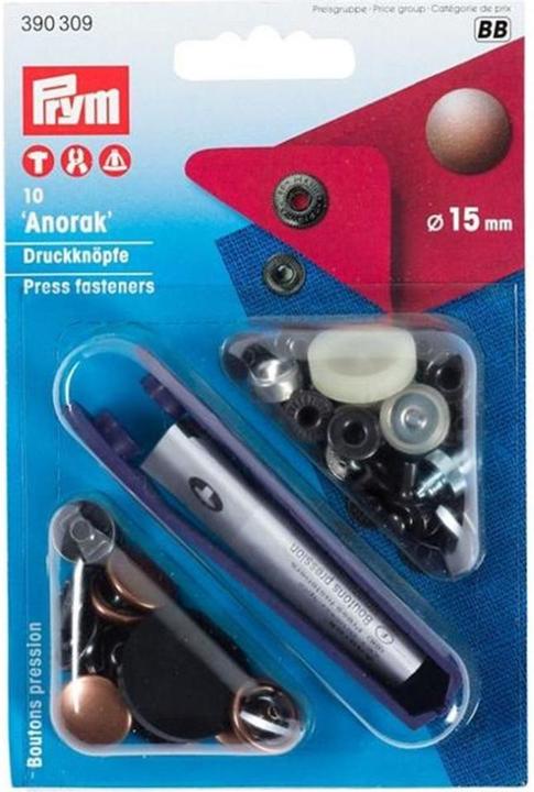 Immagine prodotto Prym Giacca a vento a pulsante, rame vecchio, 15 mm, scheda 10 pezzi. 15 mm, scheda 10 pezzi.