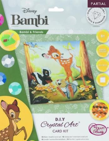 Produktbild Craft Buddy Bambi and Friends, 18x18cm Crystal Art Card