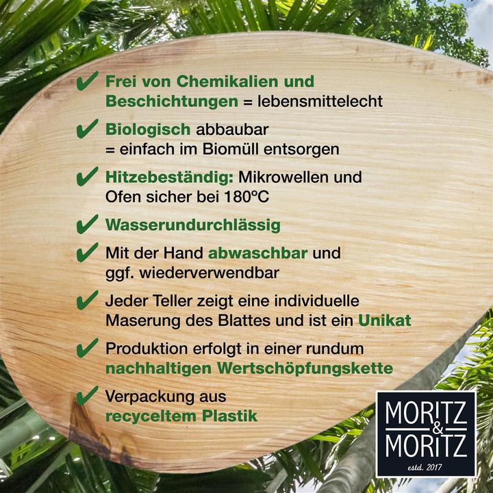Actual product image Moritz & Moritz Palm leaf tableware 25 pieces (25 x)
