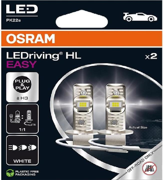 Image du produit Osram Kaltweisse LED-Lampe für Autos H3 12V 8W (H3)