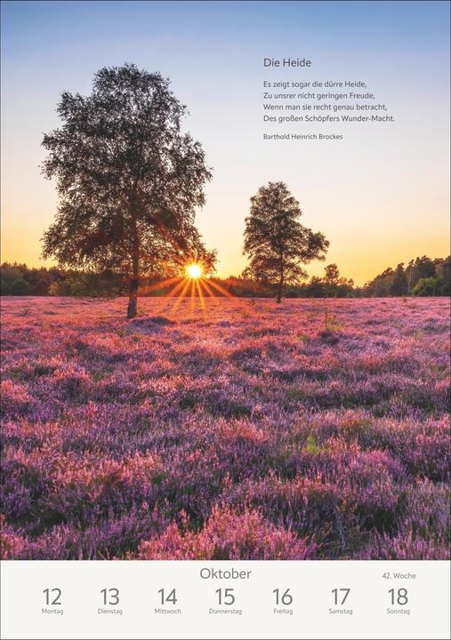 Produktbild Harenberg Literaturkalender Natur Wochen-Kulturkalender 2026 (Harter Einband, Deutsch)