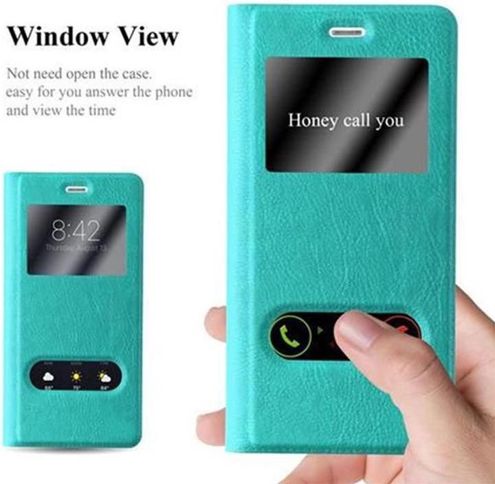 Actual product image Cadorabo Book with View double window cover (Huawei P9 Lite)
