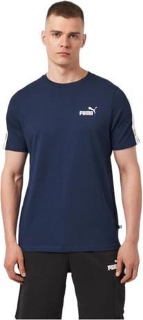Puma Herren T-Shirt Ess+ Tape Tee Marineblau (M)