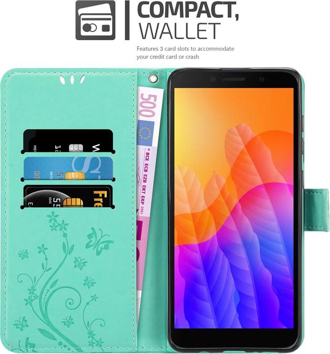 Productafbeelding Cadorabo Bloemen Boekomslag (Huawei Y5p)