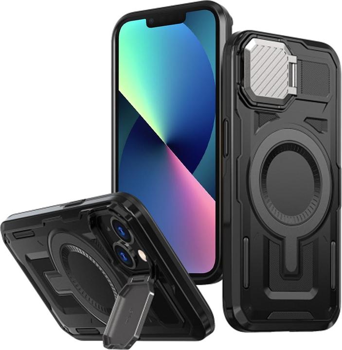 Immagine prodotto Techsuit - CamVault MagSafe - iPhone 13 / iPhone 14 / iPhone 16e - Black (Apple iPhone 13, Apple iPhone 14, Apple iPhone 16e)