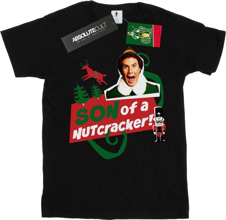 Actual product image Elf Womens/Ladies Son Of A Nutcracker Cotton Boyfriend T-Shirt (XL)