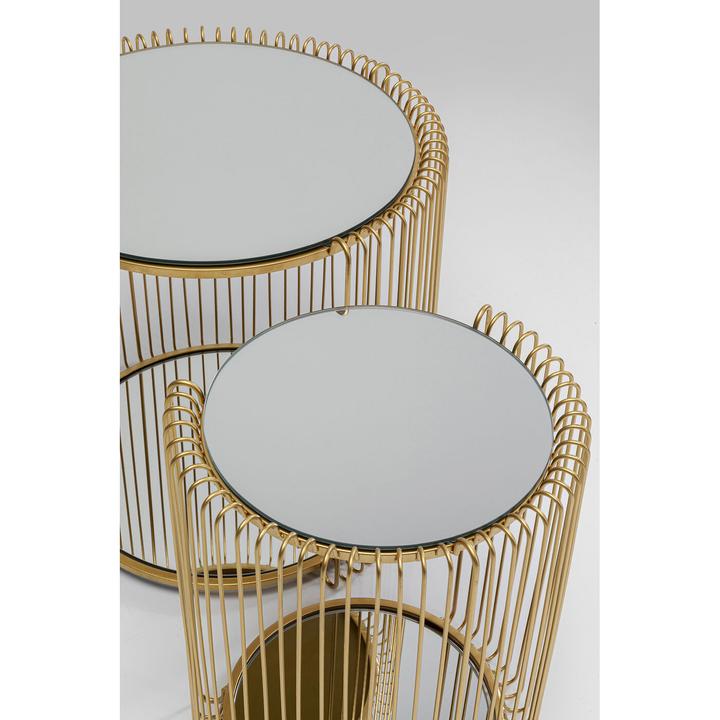 Immagine prodotto Kare Design Beistelltisch Wire Double Brass (2/Set)